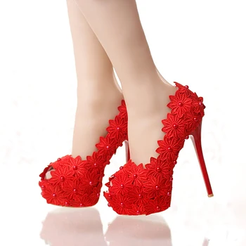 

14cm Summer Party Prom Shoes White Lace Peep Toe Pumps High Heel Wedding Evening Party Shoes Simple Bridesmaid Dress Shoes
