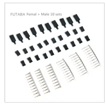 10 Sets DIY 3 Pin Servo Plug Set Female Male Connector Gold Plated For Futaba JR Type RC Airplane Multirotor Quadcopter Plug