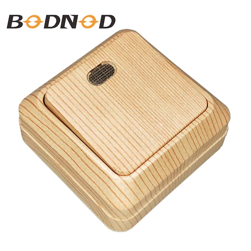 

Light Switch wall switch one gang switch one way with indicator wood color 10A 250V new arrival Jung legrand Schneider livolo