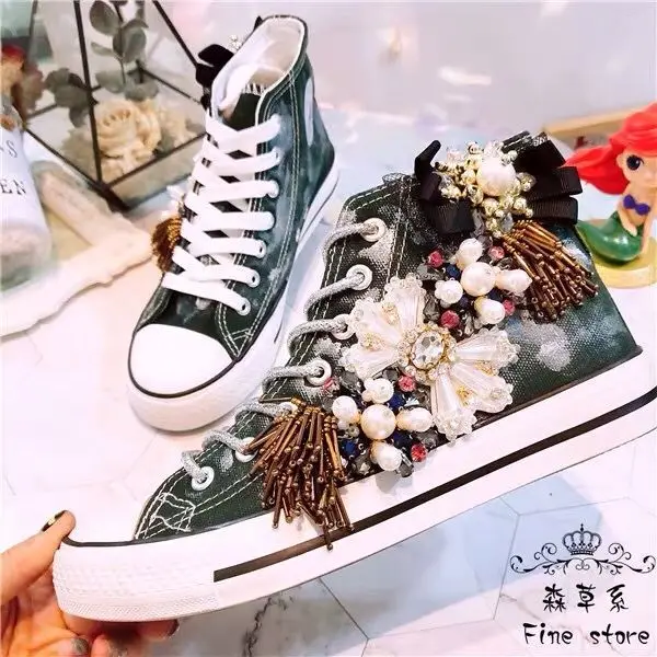 

flower sequined cloth women shoes with diamonds in 2019 Europe Free Delivery