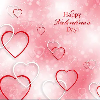 

pink happy Valentine's Day hearts snow bokeh backdrops Vinyl cloth High quality Computer print wall photo studio background
