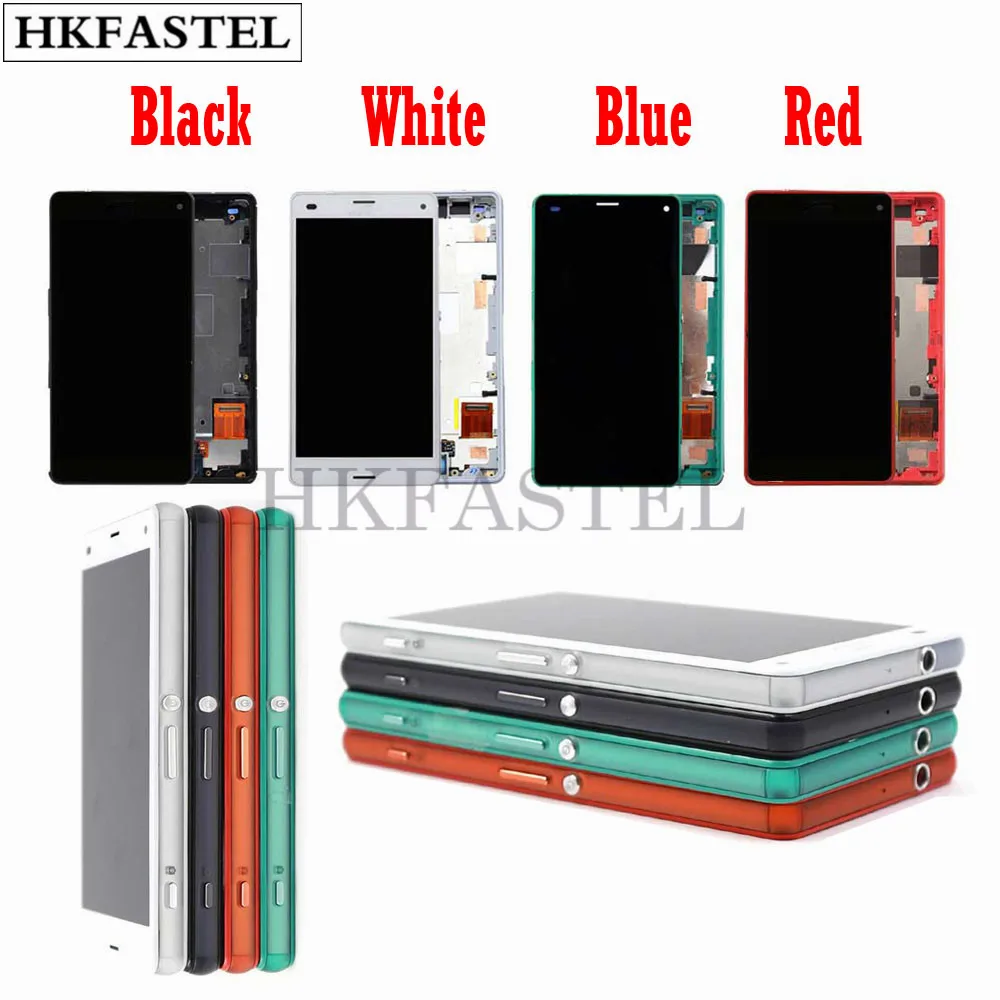 HKFASTEL для Sony Xperia Z3 Compact mini D5803 D5833 Оригинальный ЖК дисплей сенсорный экран рамка