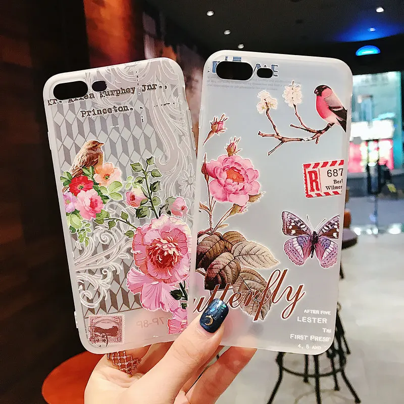Caseme для iPhone X Xs полный цветок живопись мягкая ТПУ задняя крышка 6 6S 7 8 плюс