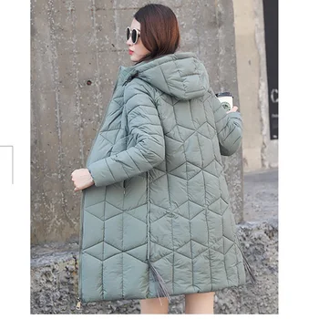 

Winter Jacket Female Parka Coat Plus size 4XL Fashion Down Jacket Long Hoodie Down Thick Long Coat Jacket Women Clothing