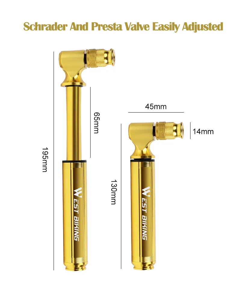 WEST BIKING мини велосипедный насос MTB велосипедный воздушный насос для шин Schrader Presta клапан шариковые иголки, аксессуары для шитья портативный велосипедный насос