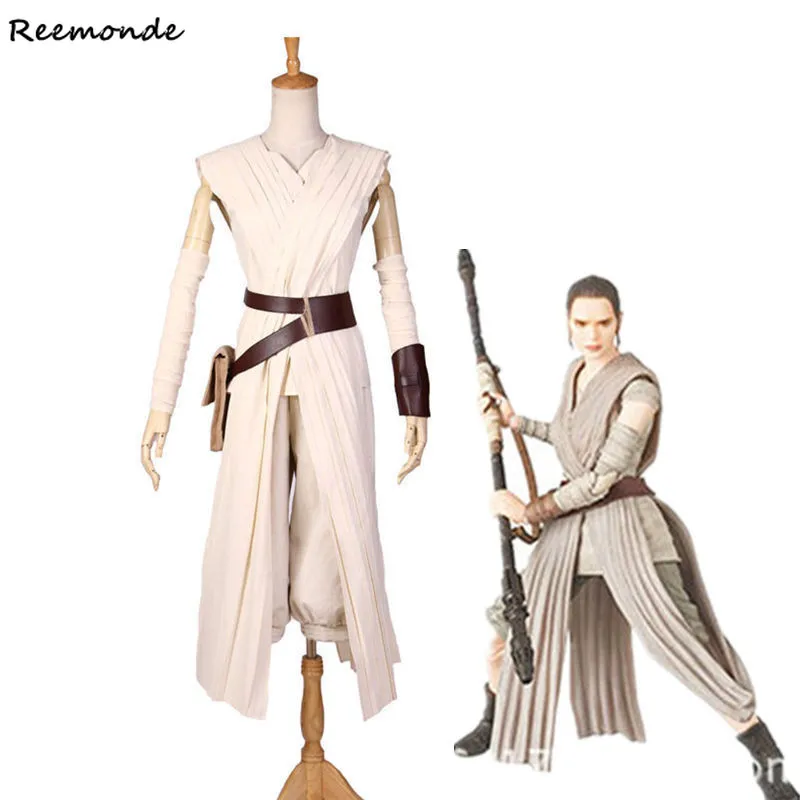 

Movie Star Wars The Force Awakens Cosplay Costume Rey Top Pants Full Set Dress Costumes For Adult Woman Girls Carnival Party