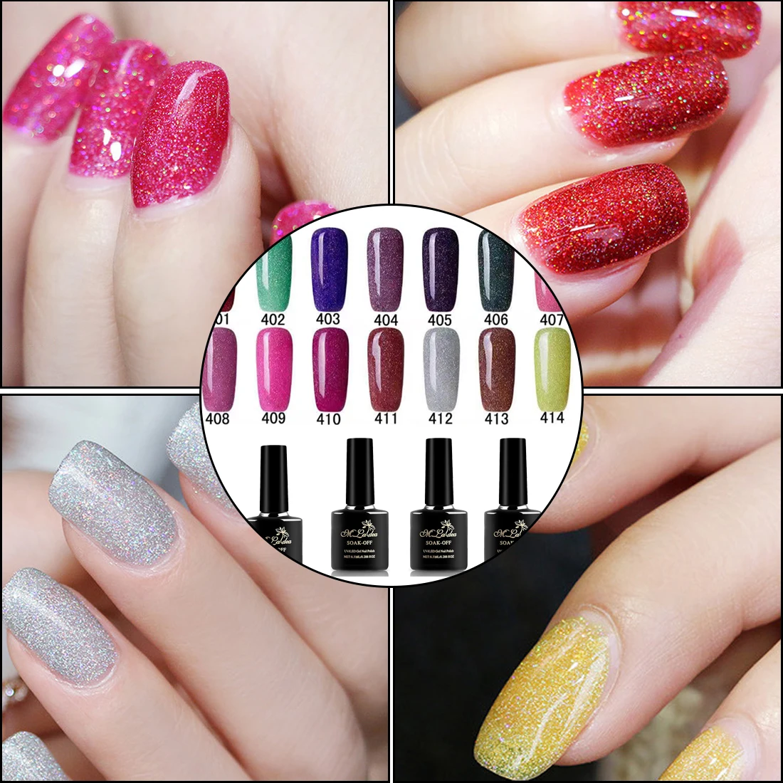 Glitter nail polish multicolor fast drying nail polish semi-permanent nail polish solid color Poland 8ml gel varnish polishing