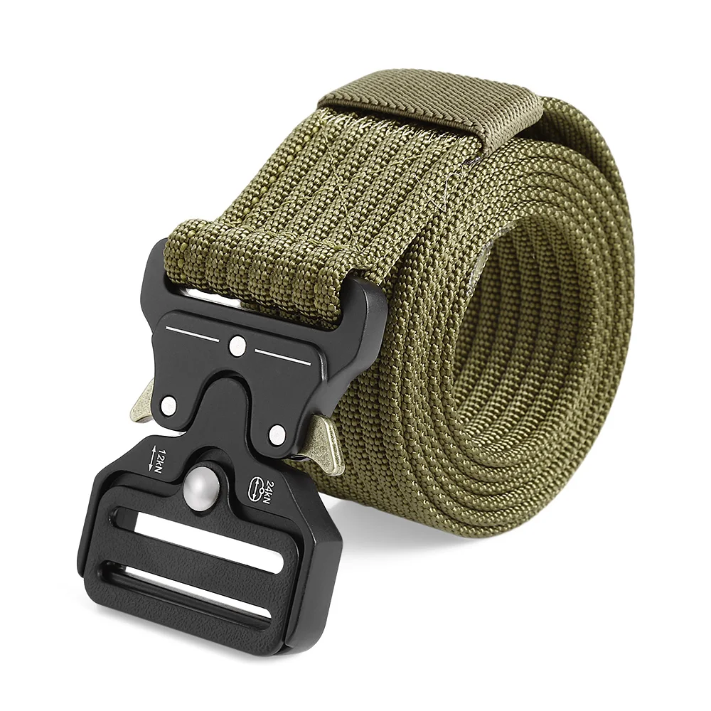 

Men Military Tactical Belt Webbing Waist Strap Adjustable with Quick Release Buckle