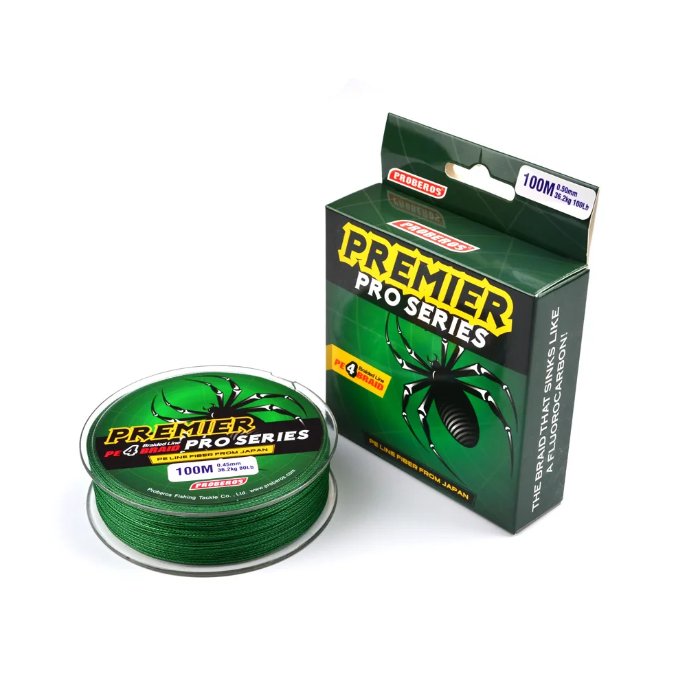 Strongest 100m Pe Braided Carp Fishing Line 4 Strands 6lb To