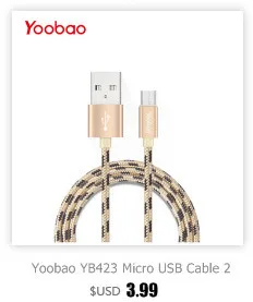 Yoobao YB412C USB Type C кабель 2A кабель для передачи данных Быстрая зарядка USB-C кабель для мобильного телефона для Huawei Samsung Nokia Xiaomi Oneplus