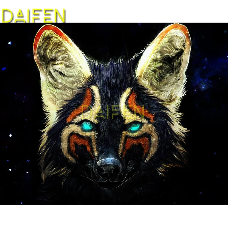 

Full Square Diamond mosaic colorful Starry sky wolf head Full Round Diamond embroidery 5D DIY Diamond painting Cross stitch