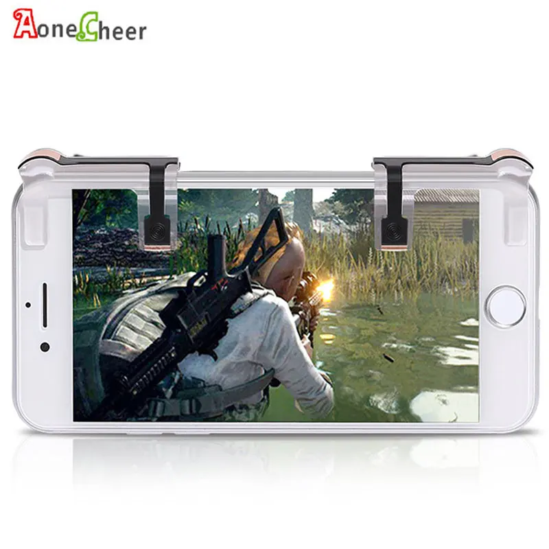 

Mobile Gaming Trigger Mobile Game Fire Button for Knives out Rules of Survival Aim Key L1/ R1 Shooter PUBG Joysticks Transparent