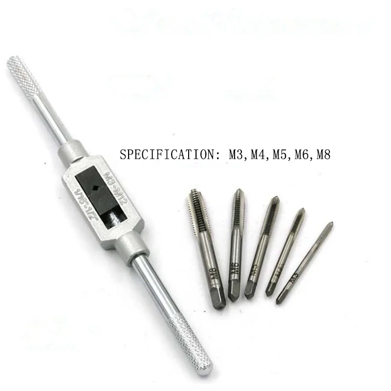 M3 M8 Metric Steel Tap Wrench Set High Quality High Speed Steel Tap Wrench Portable DIY Hand
