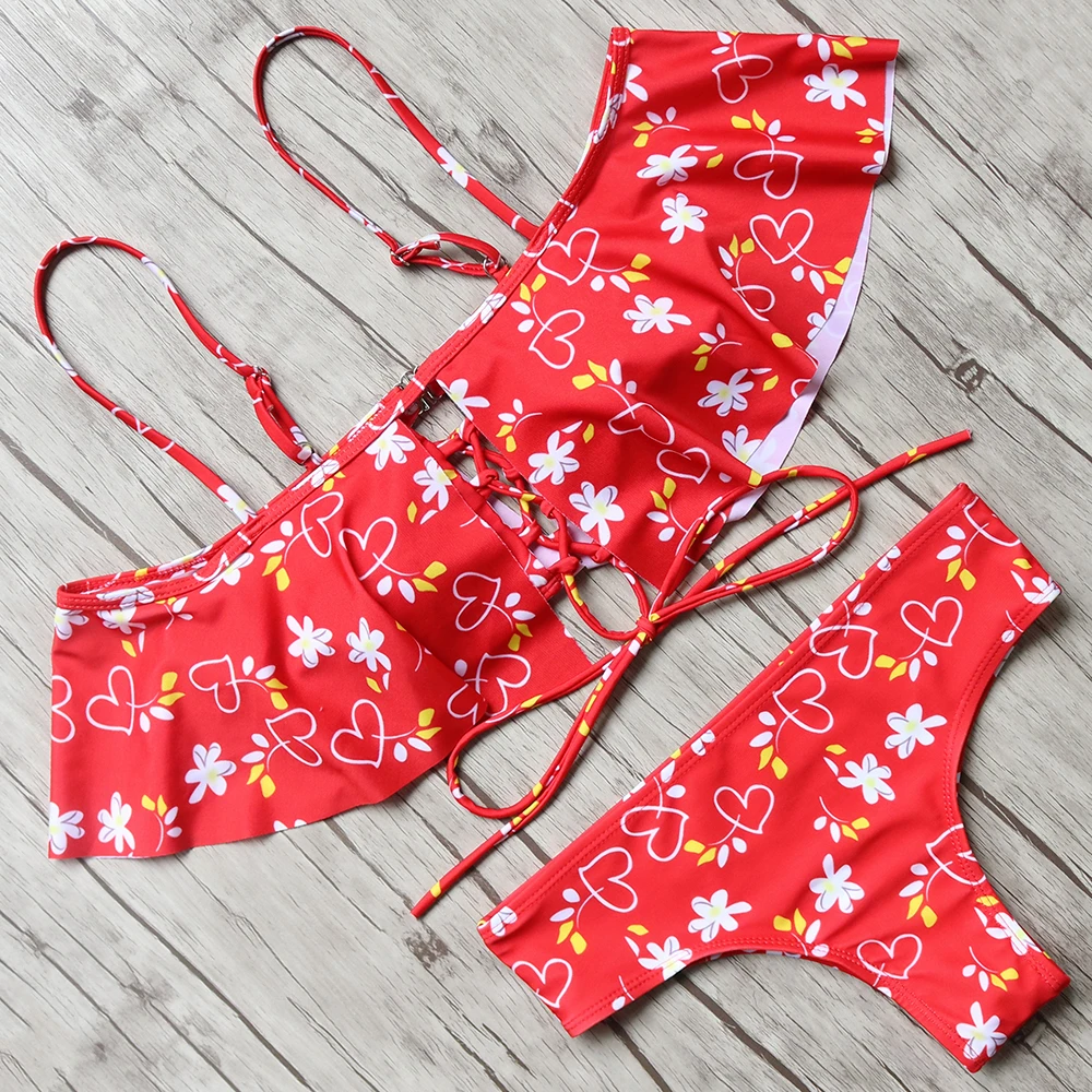 

2017 Sexy Off Shoulder Swimwear Women Bandage Bikini Swimsuit Female Beach Bathing Suits Push Up Swimsuit Maillot de Bain Femme