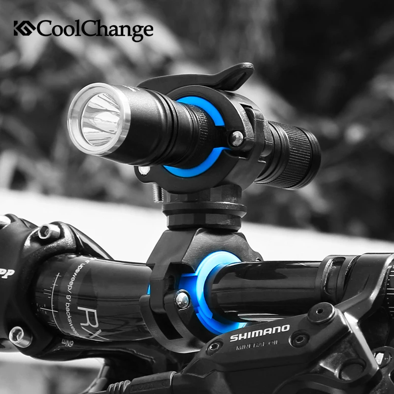 Clearance CoolChange Bike Cycling 360 Rotating Light Double Holder LED Front Flashlight Lamp Pump Handlebar Holder Bicycle Accessories 2 Clearance CoolChange Bike Cycling 360 Rotating Light Double Holder LED Front Flashlight Lamp Pump Handlebar Holder Bicycle Accessories 2