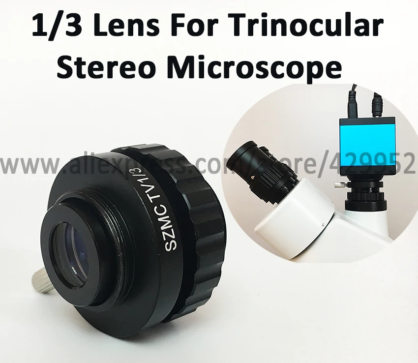 Адаптер для видеокамеры Simul Focal Trinocular 0 5x 3x C Mount адаптер микроскопа HDMI VGA USB|stereo