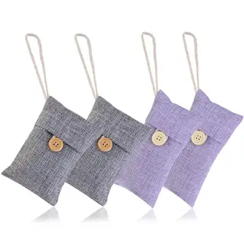 

4 Pack Natural Air Purifying Bag Bamboo Charcoal Pouch 2pcs 100g + 2pcs 90g
