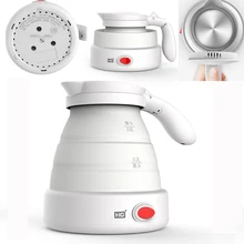 J66 чайник путешествия складной воды чайник Портативный Еда силикона Электрический чайник 100-240 В мини чайник основание из нержавеющей стали