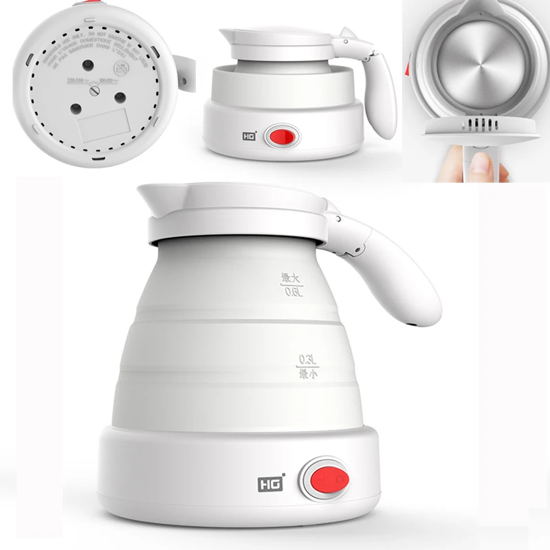 J66 Travel kettle folding water kettle portable Food grade silicone electric kettle 100-240V mini kettle Stainless steel base J66 Travel kettle folding water kettle portable Food grade silicone electric kettle 100-240V mini kettle Stainless steel base