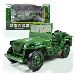 Детские игрушки Масштаб 1:18 Литой Сплав для модели игрушки джип армейский внедорожник армии автомобиля Коллекция Рождественские подарки