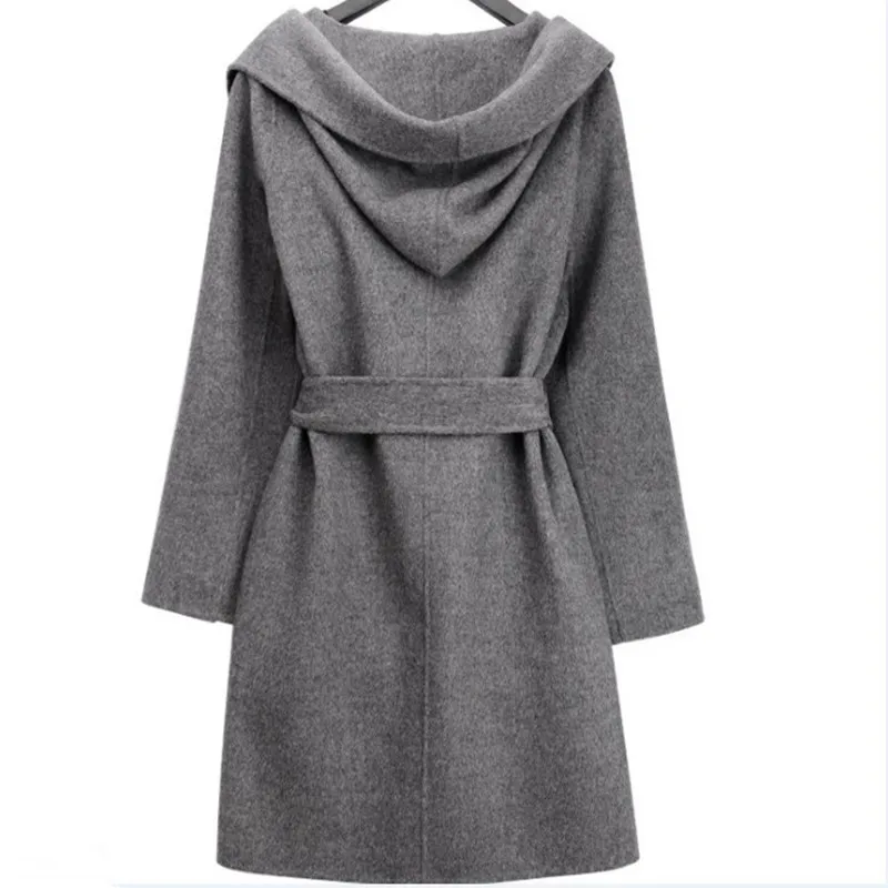 Новое осенне зимнее женское пальто Vestido размера плюс Свободное с регулируемой