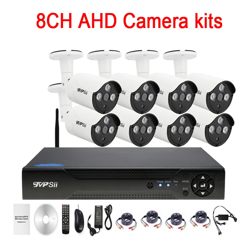 

Three Array infrared Led 5mp/4mp/2mp/1mp Waterproof 8CH 8 Channel WIFI AHD CCTV Surveillance Camera DVR Kits FreeShipping