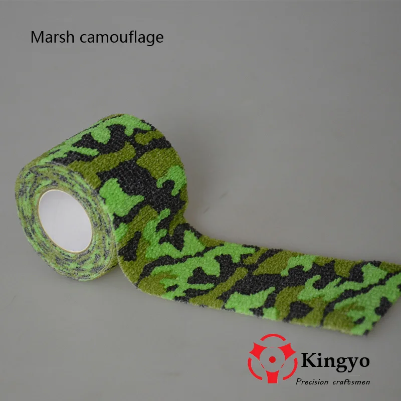 10 шт. камуфляжная повязка на голову винтовка стрельба охотничья камуфляжная самоклеющаяся лента 5 см x 4,5 см - Цвет: Marsh camouflage