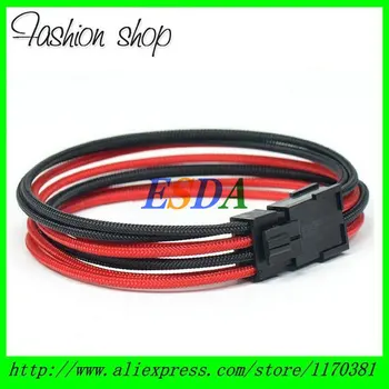 

Free Shipping 12" Black & Red CPU 4+4-Pin Single Sleeved 8Pin Computer Power Extension Cable