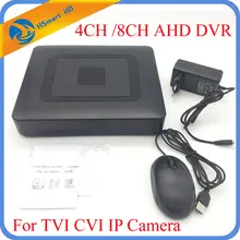 Горячие Мини HD 4CH H.264 8CH AHD DVR гибридный 5 в 1 DVR для 1080P TVI CVI/AHD/IP камера XMEYE P2P Onvif CCTV DVR системы