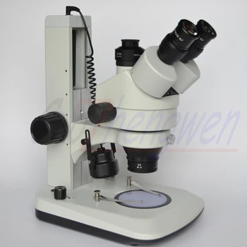 

Free Shipping Track Stand Stere Microscope- 7X-90X Simul Focal Trinocular Microscope with Dual LED Lights