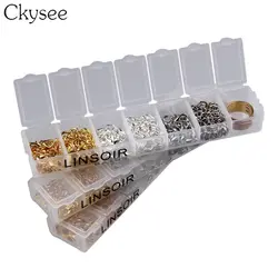 Ckysee 1 компл./коробка родий/золото/серебро закрытые кольца/застежка-краб/палец кольца для ювелирных изделий интимные аксессуары комплект