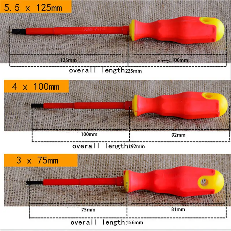 6 шт./компл. VDA электрики отвертка набор электроизоляционный набор практичные ручные инструменты