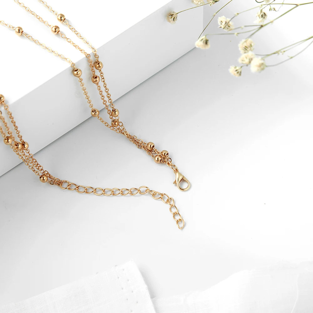 Золотого цвета колье ожерелье для женщин короткая цепочка ожерелье s& Кулоны модные ожерелья-Чокеры ювелирные изделия