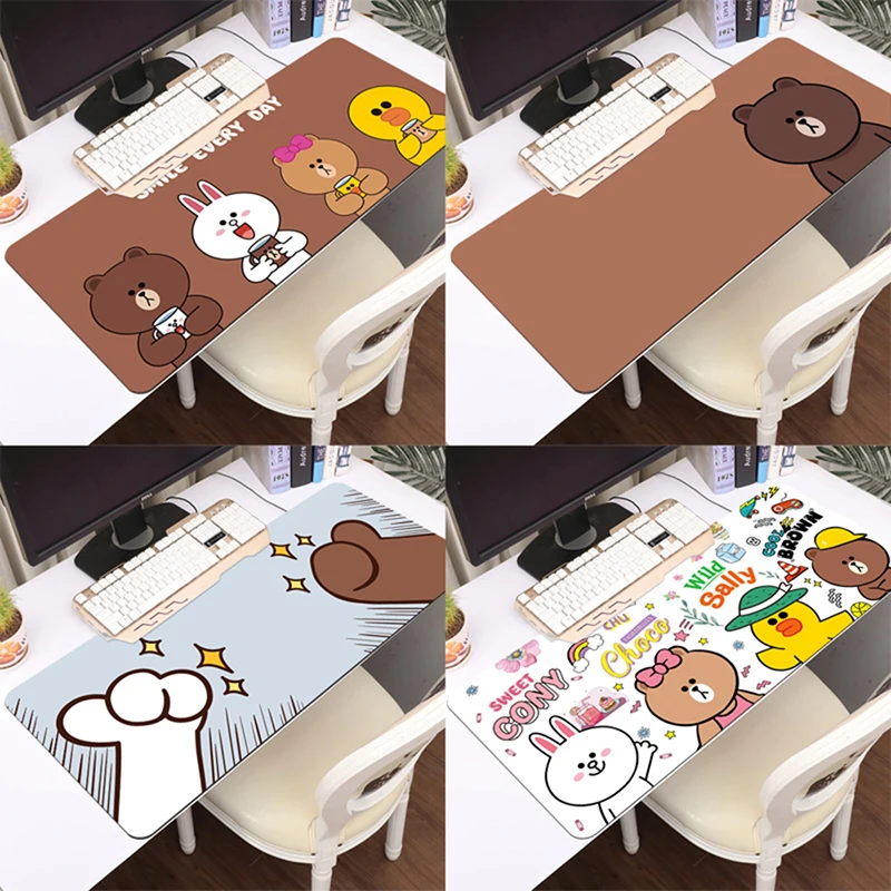 

Brown Bear Gaming Mouse Pad Colorful Lockedge Mouse Mat Keyboard Mat Table Mat Desk Mat For Notebook Laptop Gamer Mousepad
