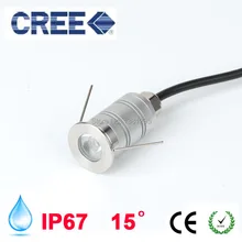 12 V 24 V 1 W IP67 CREE Встраиваемый светодиодный шаг напольное покрытие подземные лампы подсветки на открытом воздухе подсветка стен грунтовый светильник 15 градусов прожектор