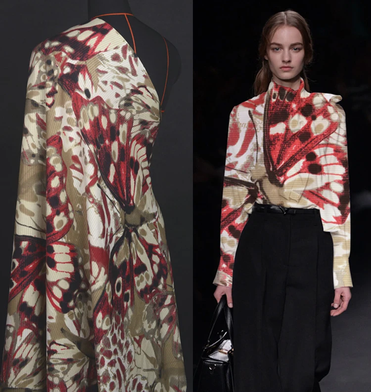 Buy Butterfly pattern special silk fabric knit weave