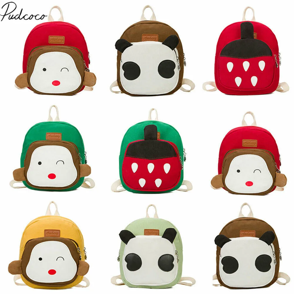 

2019 Baby Accessories Toddler Kids Boys Girls Mini Backpack Cartoon Canvas Small School Shoulder Bags 3D Animals Backpack Gifts