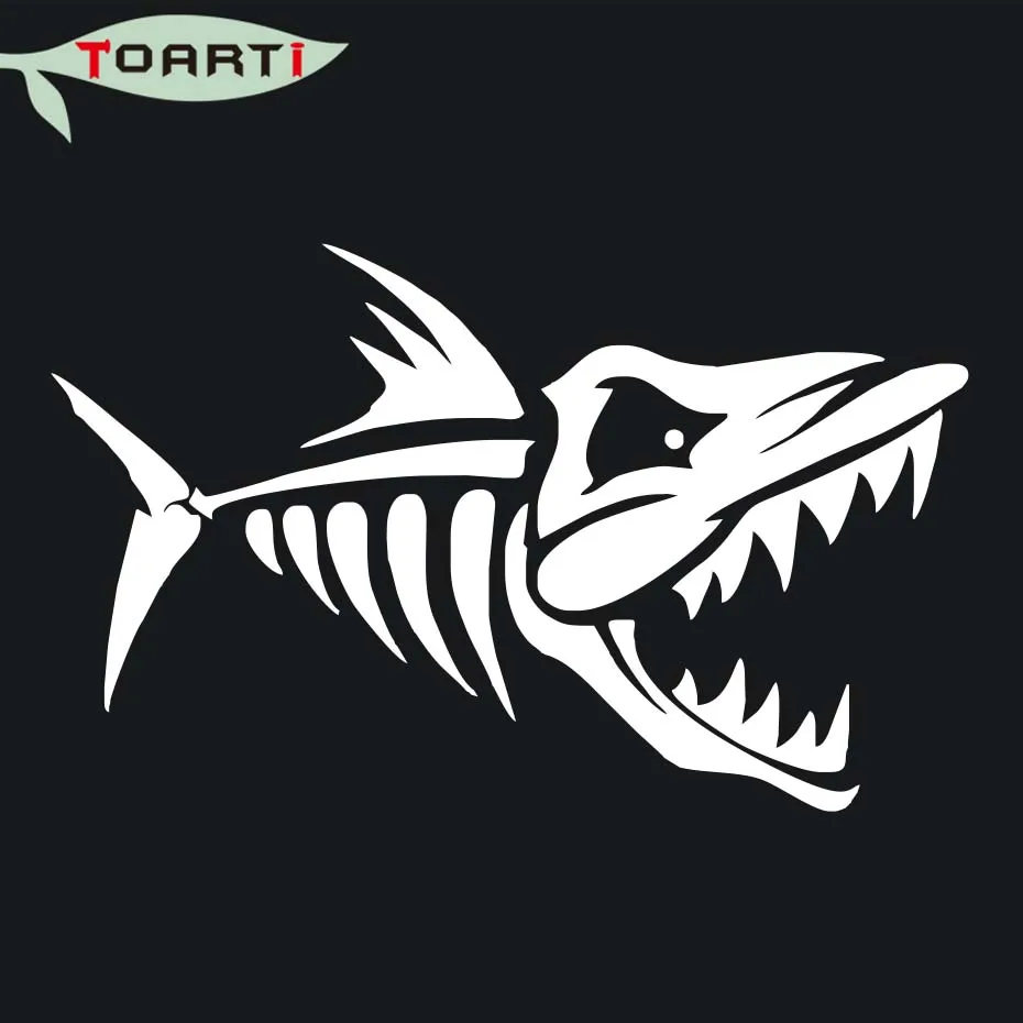 Skeleton Fish Fishing Piranha Sticker Decal For Car Tribal Salt