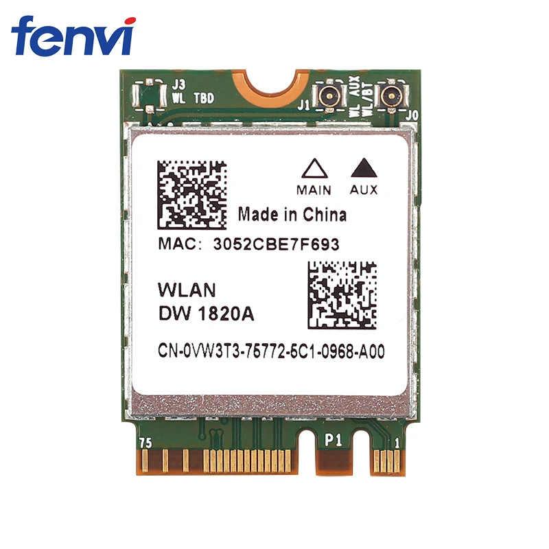 

867Mbps Dual Band Network Wireless Wi-Fi Card Adapter For DW1820A BCM94350ZAE M.2 NGFF BCM94350 With BT4.1 Better Than BCM94352Z