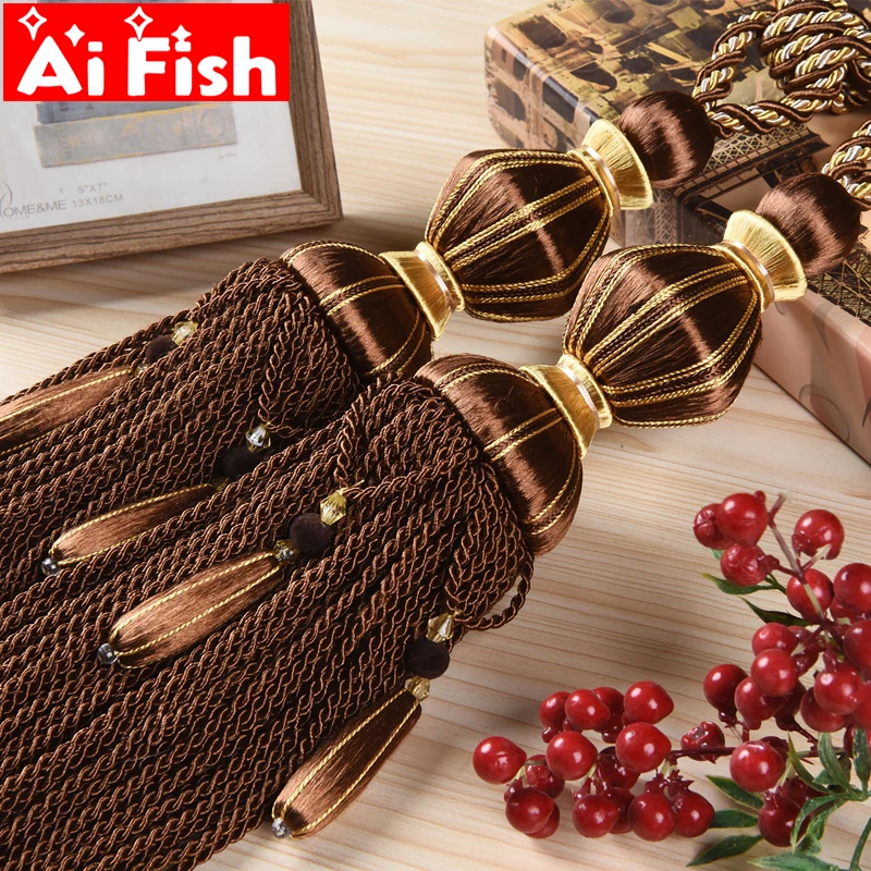 

Tassels Curtain Hanging Ball Elegant Curtain Strap Tied Rope Curtain Accessories Buckle Continental Curtains For Clips cp074#30