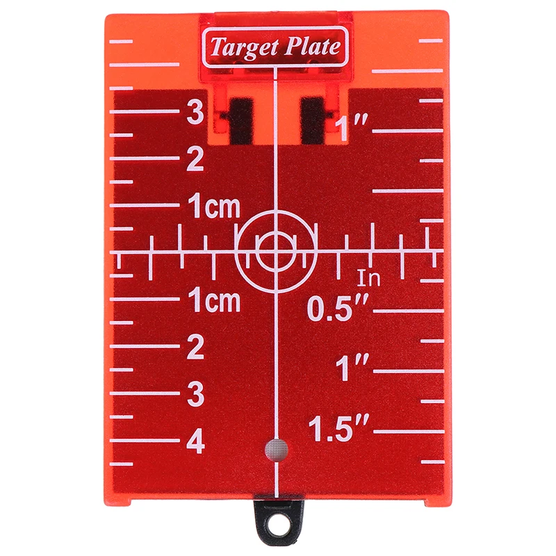 1PCS inch/cm Laser Target Card Plate For Green/Red Laser Level 11.5cmx7.4cm Suitable For Line Lasers - Цвет: Красный