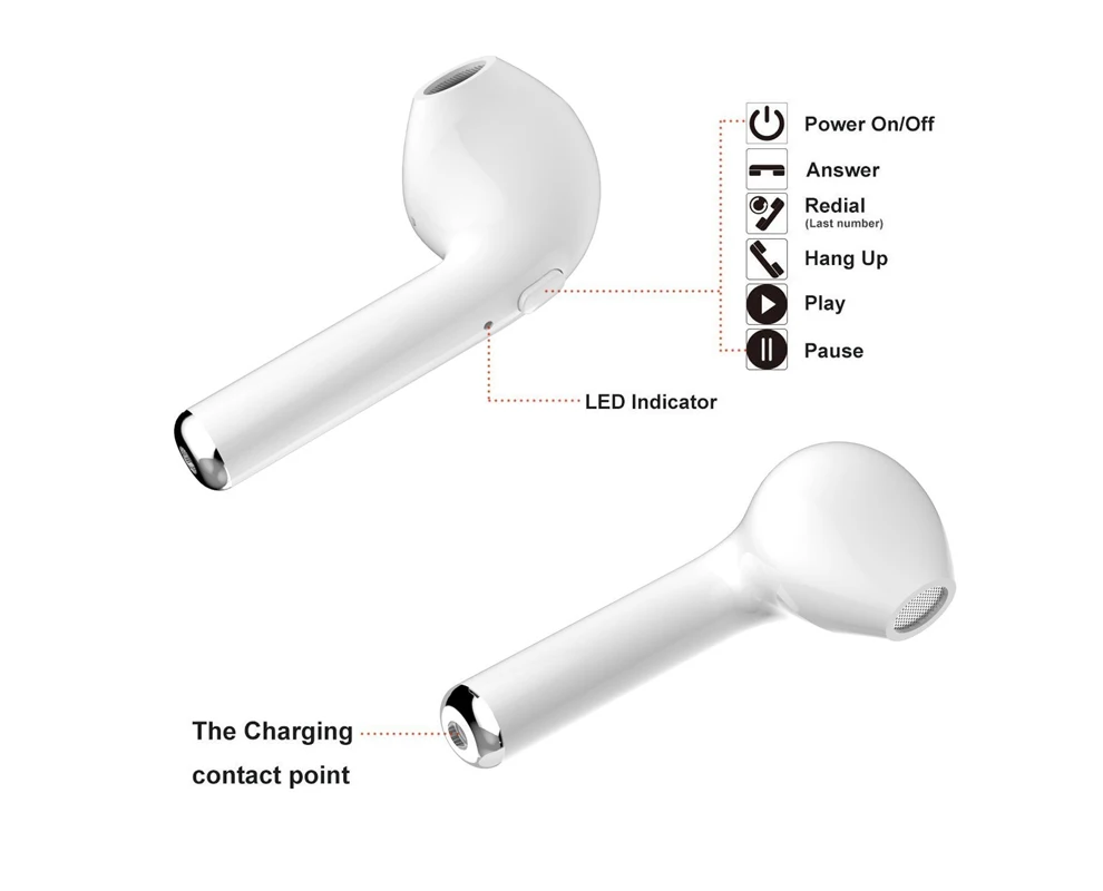 Teamyo Wireless Ear Hook Buds Bluetooth Earphone Headphones Mini Stereo Earpiece With Mic Sport Headset For Phone Xiaomi Samsung