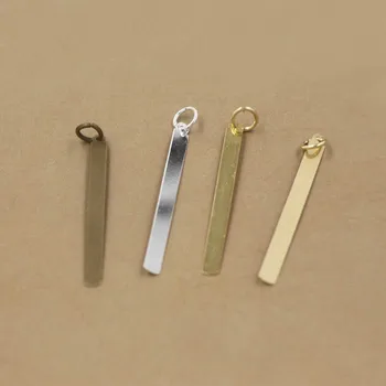 

37*3mm Earring Drop Pendant Brass Metal Bar Rectangle Tassel Link Chain Necklace Bracelet Connectors Charms DIY Jewelry Findings