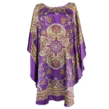Chemise de nuit en rayonne pour femmes, Sexy, Style chinois, vêtements de nuit décontractés, imprimés floraux, pour la maison, NR100