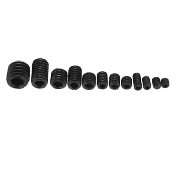 

240pcs/box M3-M8 Black Carbon Steel Socket Screw Assortment Allen Head Hex Socket Grub Screw Kit