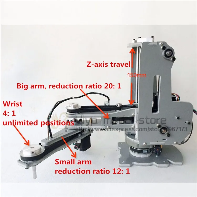Новейший 4DOF шаговый scara манипулятор робот рама нагрузка 2 кг для обучения и эксперимента и легкая фактическая работа