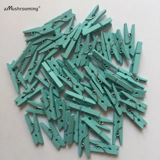 Navy Blue Pale Blue Mini Clothespins, Navy Clothes Pin 50, 1 Inch Tiny