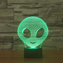 Уникальный 3D фильм чужой LED Настольная лампа внеземной et Ночная красочные дерево эльфы Иллюзия атмосфера огни Декор