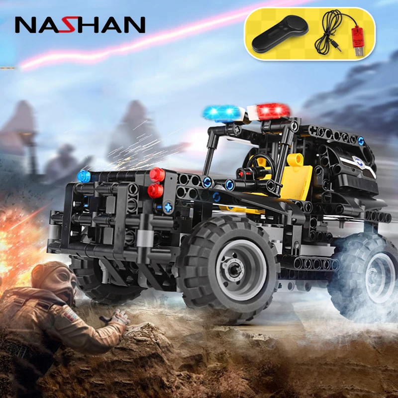 

2018 City Glory Military Remote Control RC Car Building Block Brick Toy Remote Control Truck Set Educational Brick for Children