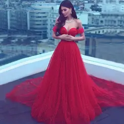 Очаровательные жемчужные красные коктейльные платья 2019 длинные с открытыми плечами, вечернее платье на шнуровке элегантное Формальное